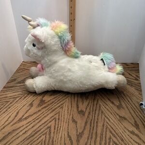 FAO Schwarz GLOW BRIGHTS Unicorn Plushie 17" w/ LED Lights & Sound Stuffed Plush